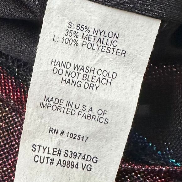 Soprano Multicolor Striped Metallic Lined Dress Women's Size Medium NWT | 3-25-1 - Picture 3 of 6